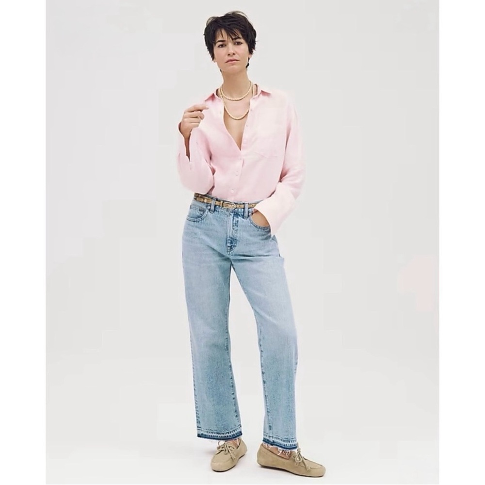 NWT J. Crew Tall Mid-rise Relaxed Kickout Jean Synniva Wash Blue